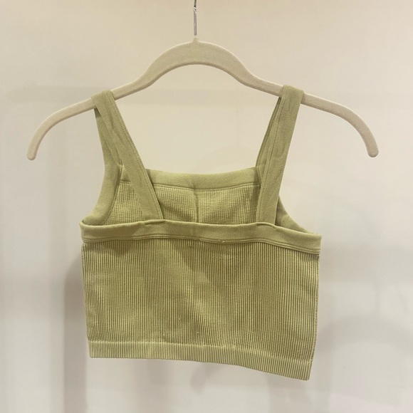 COTTON:ON Spring Green Ribbed Cropped Tank Top - Picture 2 of 3